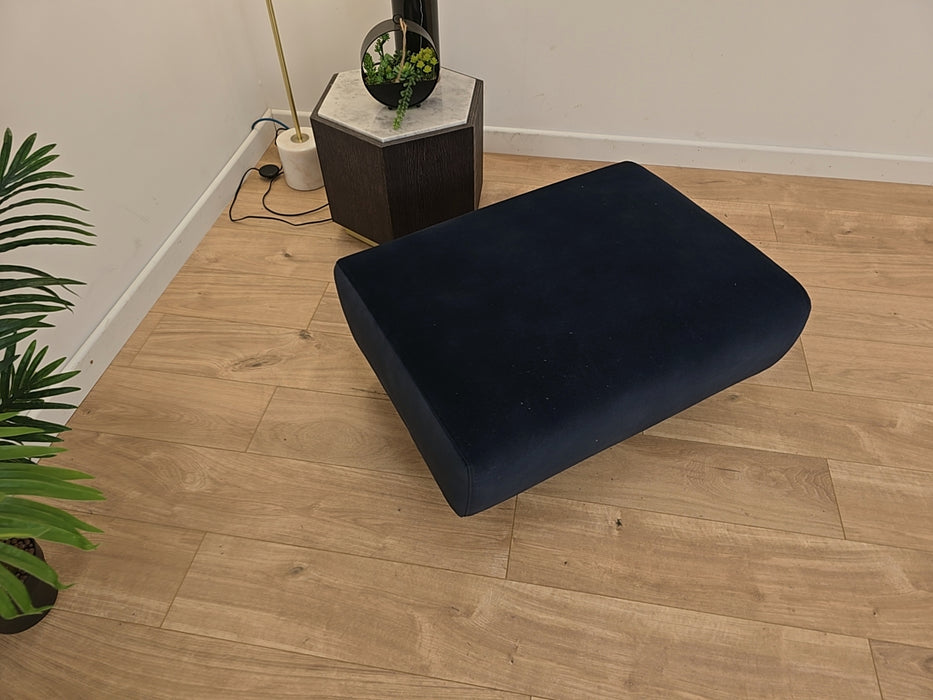 Trent - Fabric Footstool  - Navy