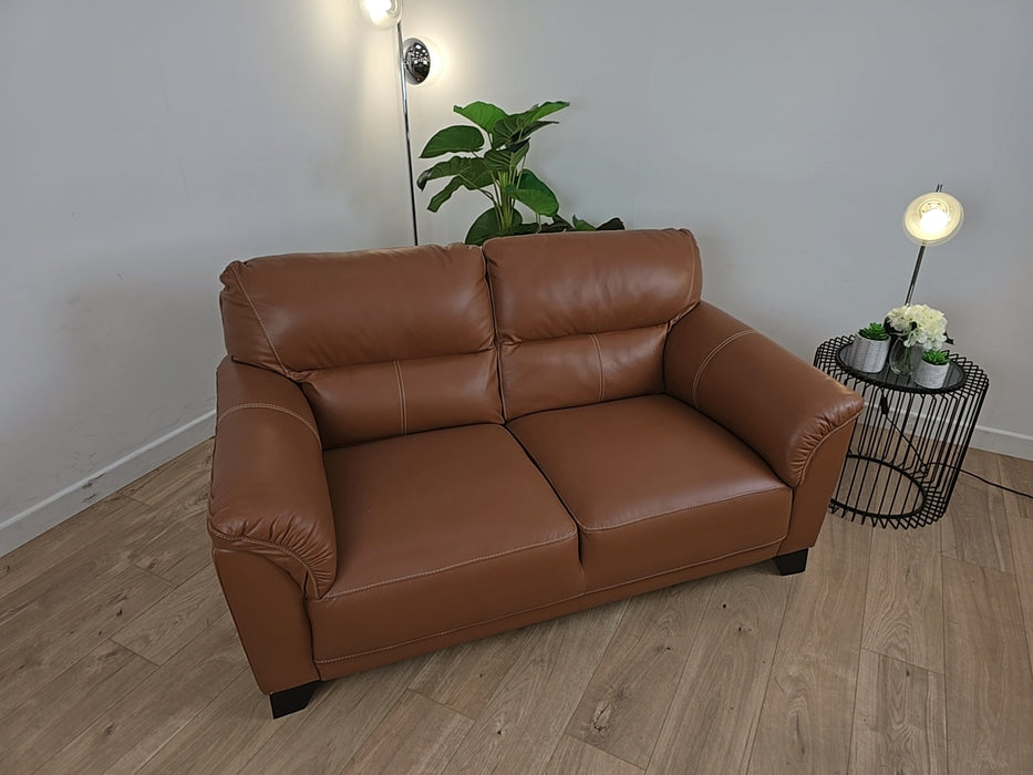 Cappi 3 Seater  -  Fabric Sofa  - Brandy