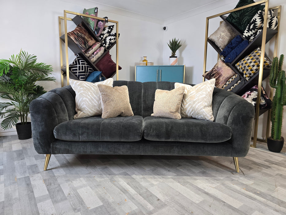 Opulent 3 Seater - Manolo Slate Luxe Mix