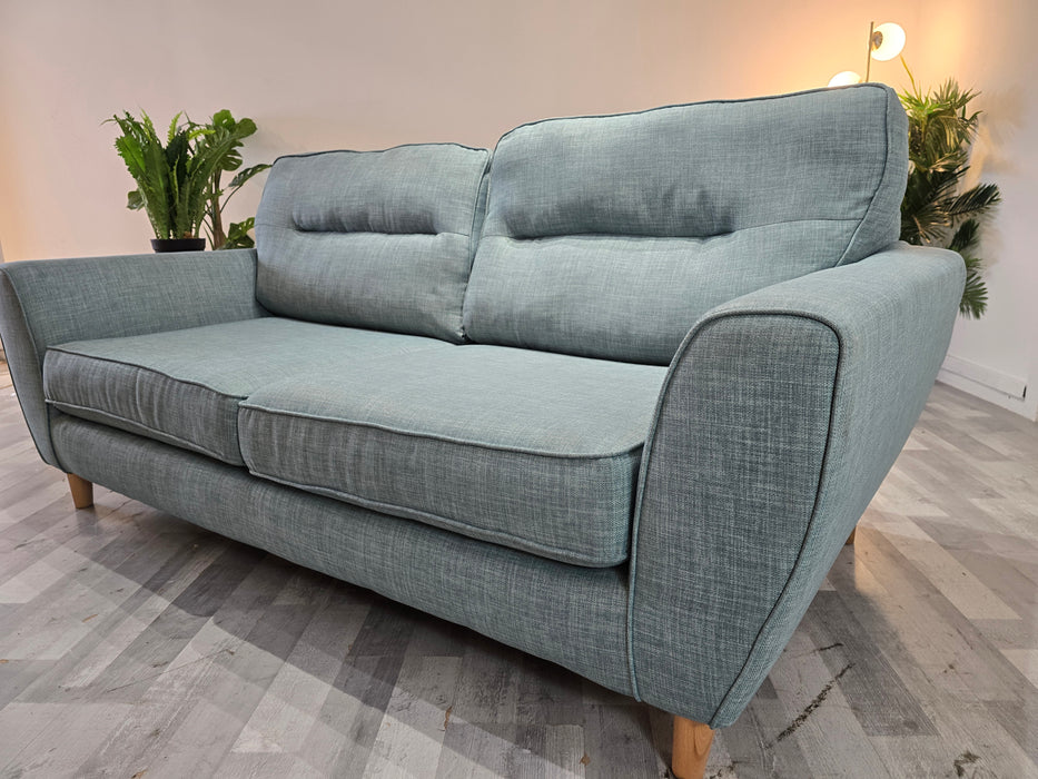 Hetty 3 Seater - Fabric Sofa - Linoso Duck Egg