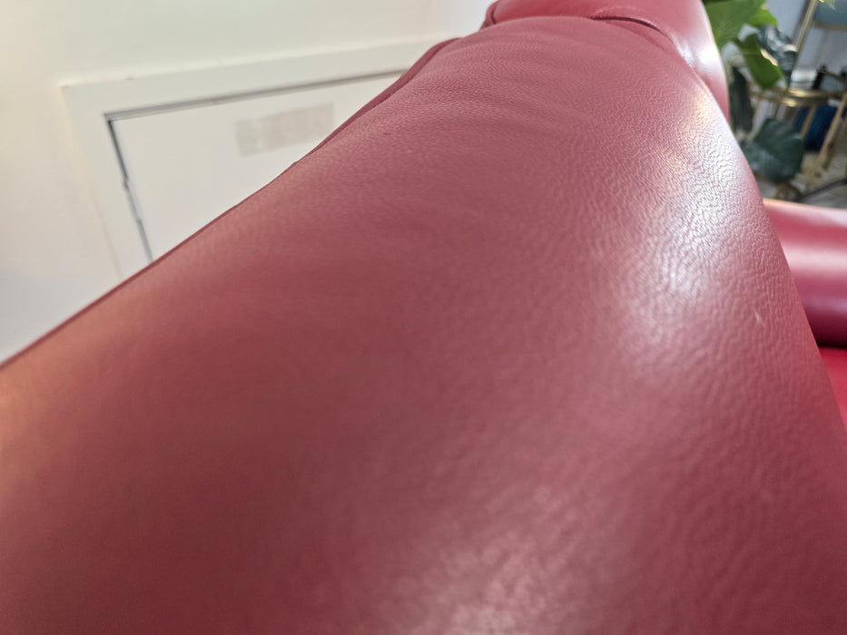 Parker 2 Seater - Trusty Sheen Leather Cranberry