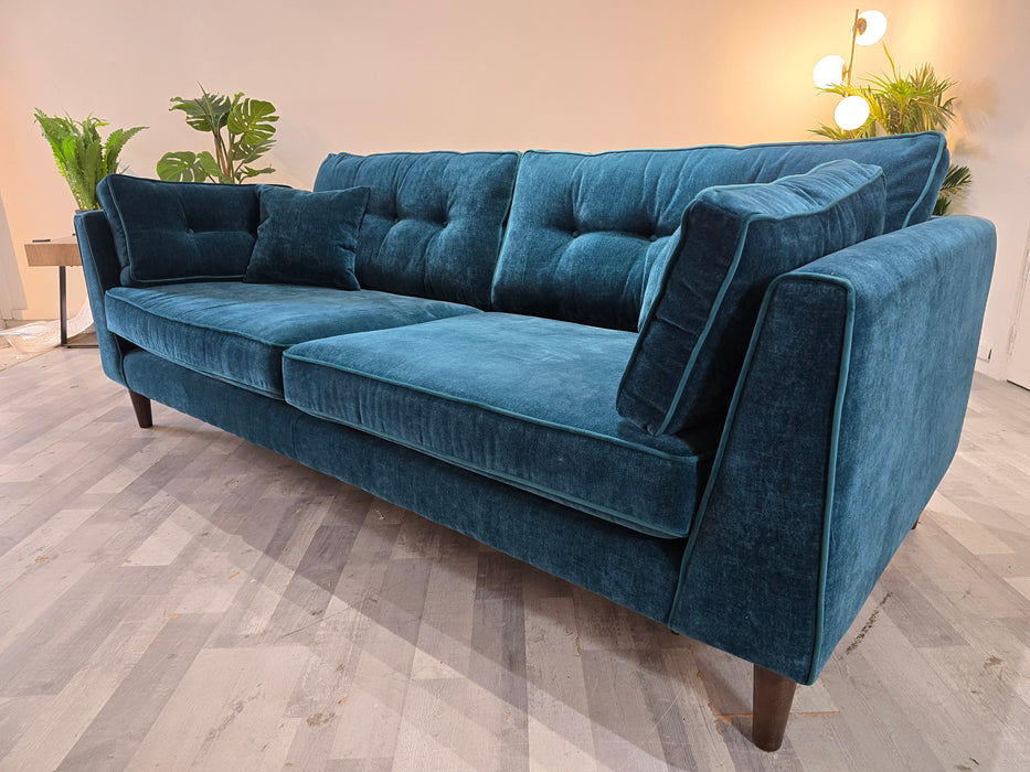 Cricket Ltd Edition 4 Seater - Fabric Sofa - Soft Chenille Teal Mix