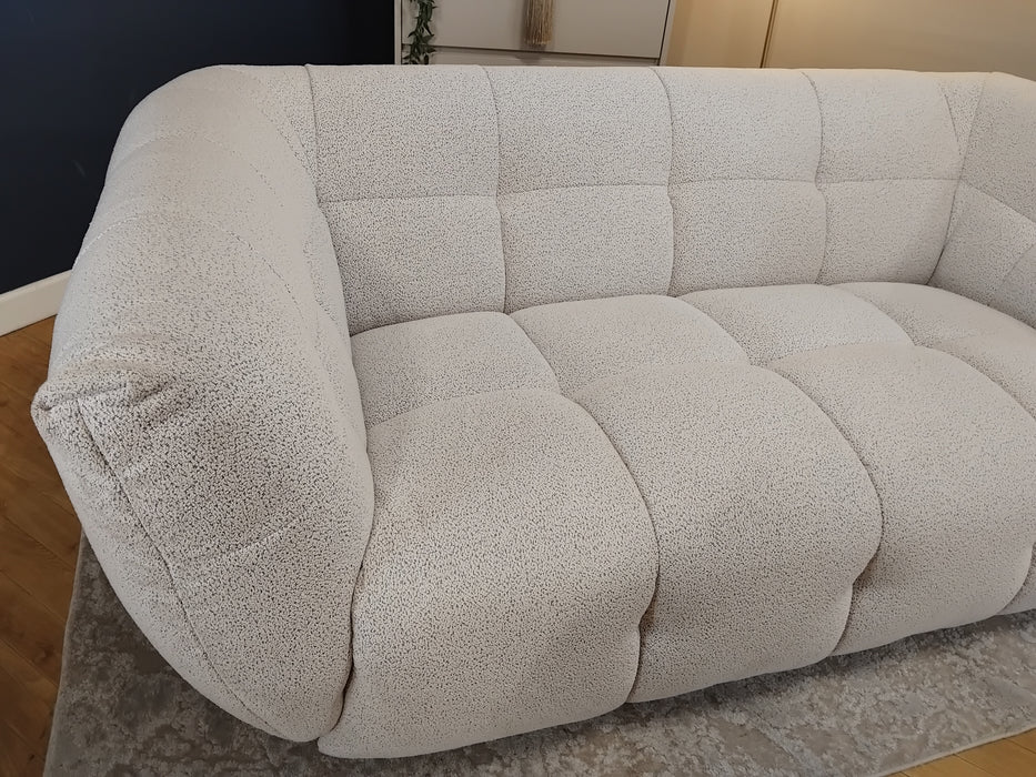 Sofology The Lunar Fabric 2 Seater in Woven Boucle Moonstone