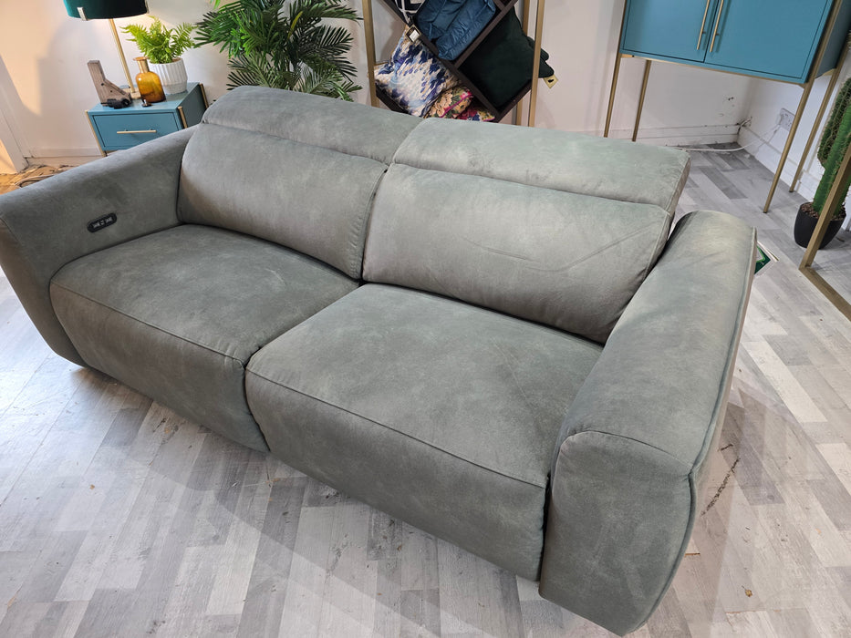 Bohemia 3 Seater - Leather Power Recliner Sofa - Dexter Ivy Green