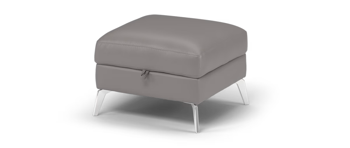 Sofology Illinois Storage Footstool in Trusty Soft Sheen Fossil Grey