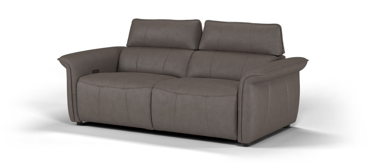 Sofology Cadenza Fabric 2.5 Seater Power Recliner/Headrest in Altara Cappuccino