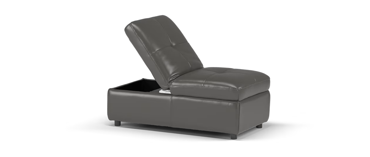 Sofology Ezra Dual Leather Storage in Storm