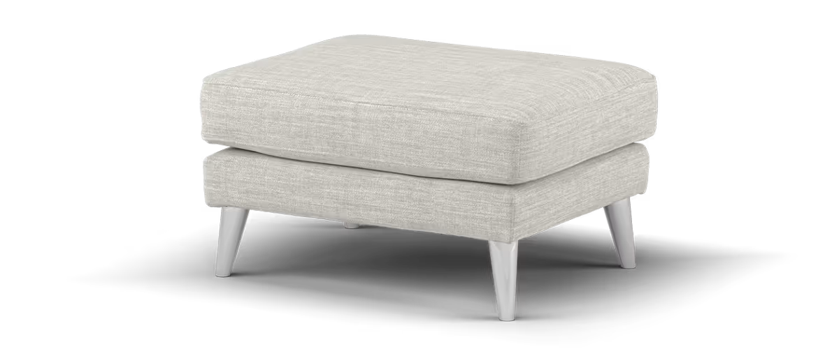 Sofology Keswick Fabric Footstool in Capital Ecru