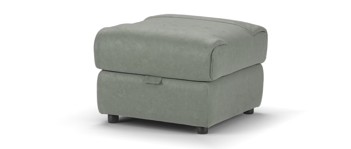 Sofology Marvella Fabric Storage Footstool in Lifestyle Flecked Stone