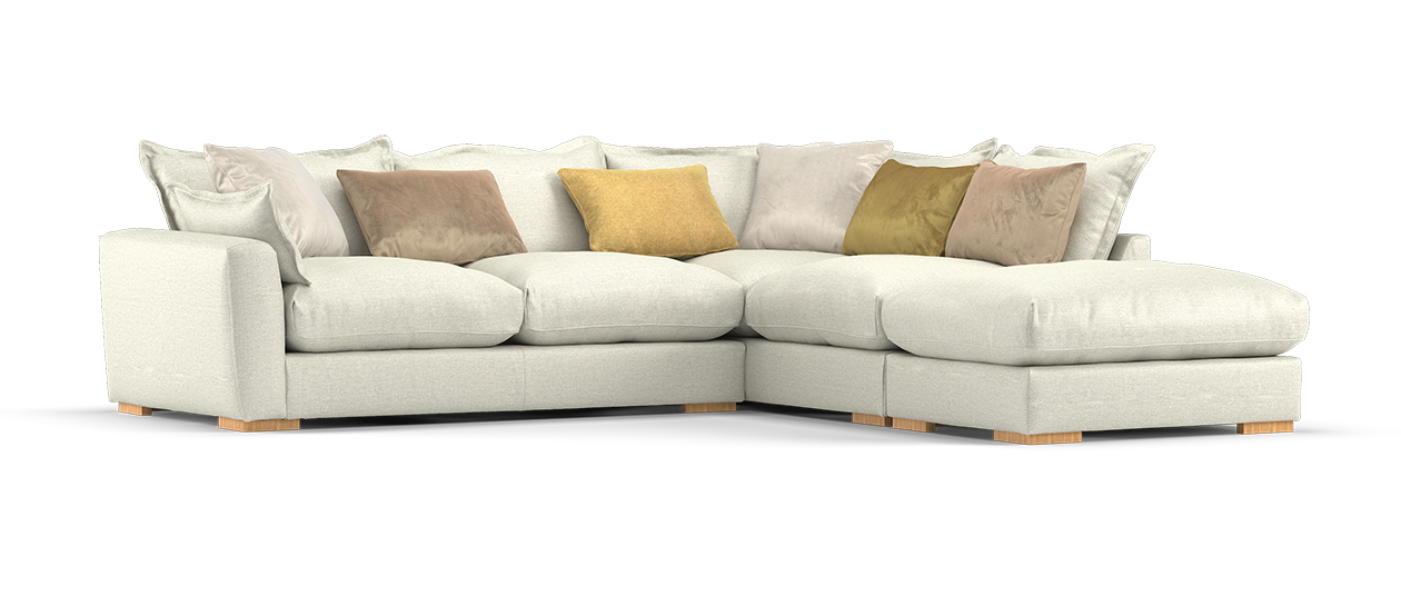 Sofology Gaia Fabric 3 Corner 1.5 Terminal in Lifestyle Woven Linen Mix