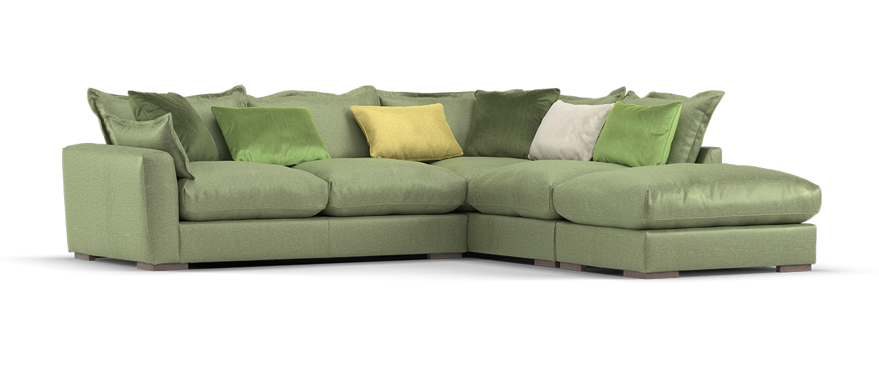 Sofology Gaia Fabric 3 Corner 1.5 Terminal in Buckingham Olive Mix