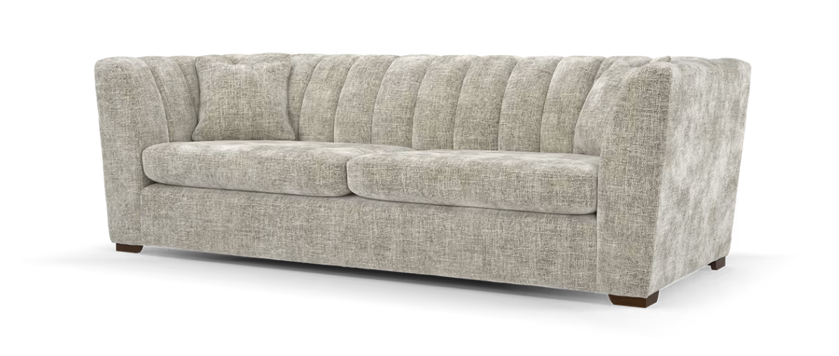 Sofology Downtown Fabric 4 Seater in Basketweave Linen