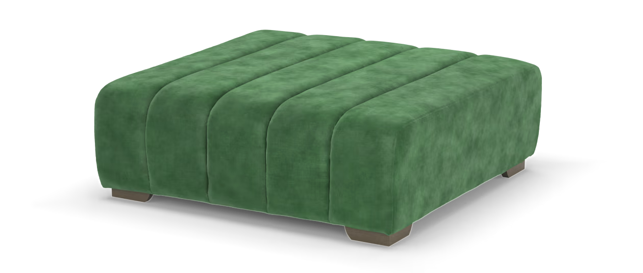 Sofology Downtown Designer Fabric Footstool in Moss All Over