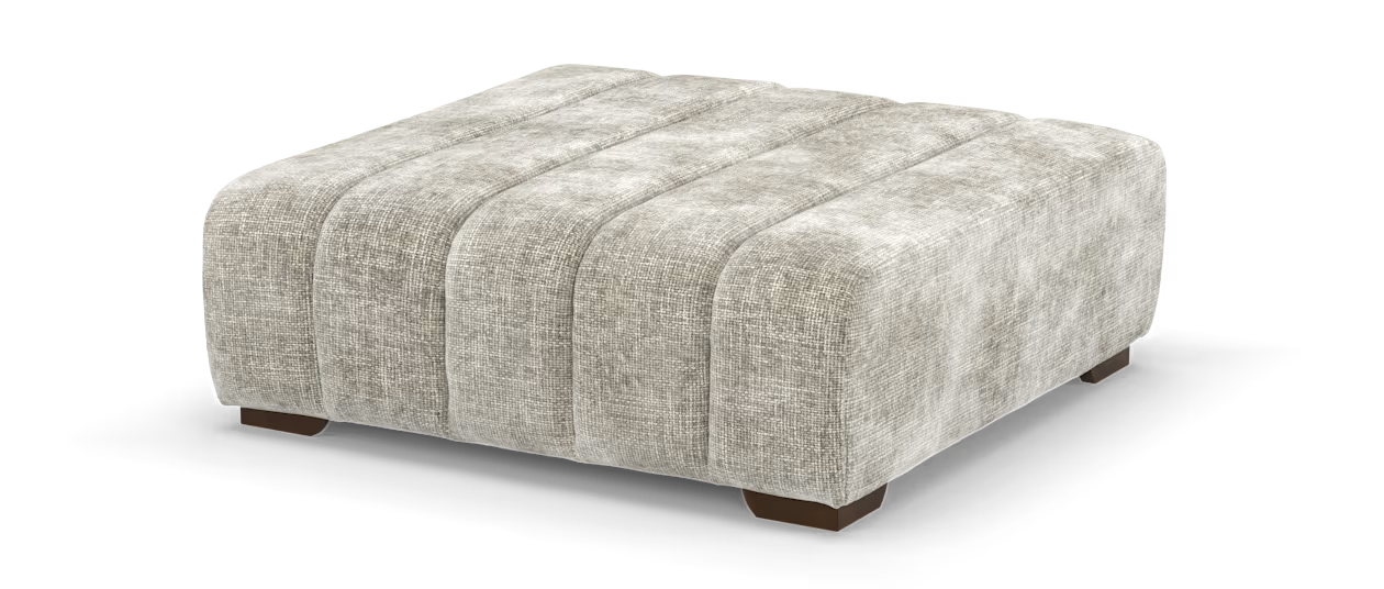 Sofology Downtown Designer Footstool	in Basketweave Linen All Over