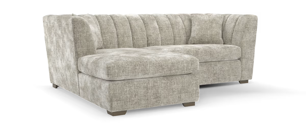 Sofology The Downtown 4 Seater Fabric Chaise in Basketweave Chenille Linen