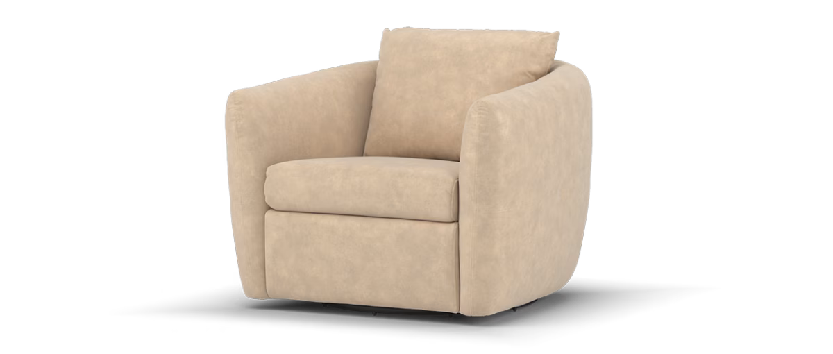 Sofology Marvella Fabric Swivel Chair in Lifestyle Flecked Sand