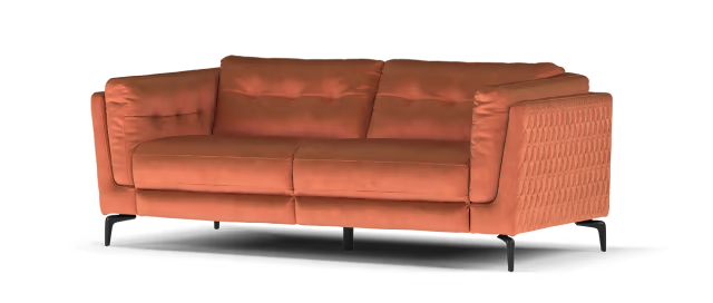 Sofology Muse Fabric 2.5 Seater in Lifestyle Plush Burnt Orange