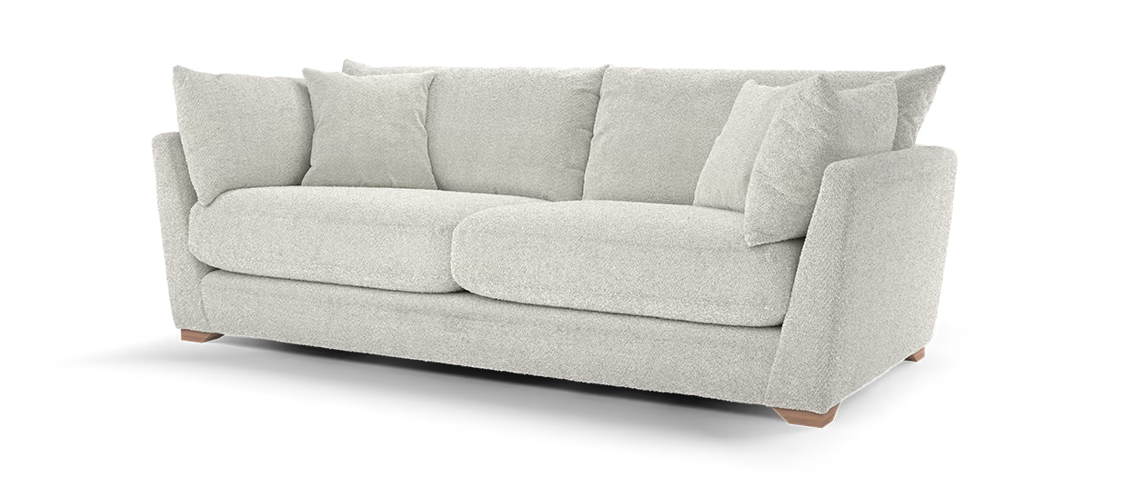 Sofology Tallulah Fabric 3 Seater in Cosy Boucle Pebble