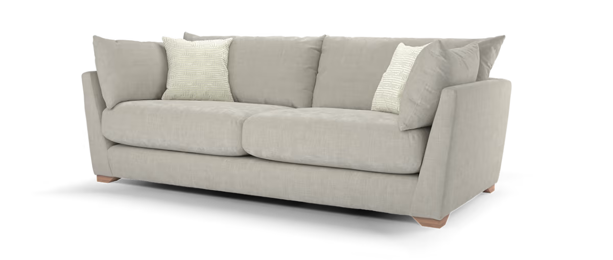 Sofology Tallulah Fabric 3 Seater in Soft Chenille Linen Mix
