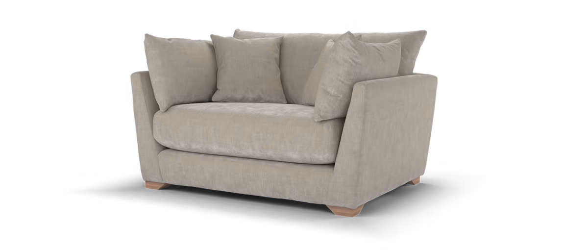 Sofology Tallulah Fabric Loveseat in Soft Chenille Wicker