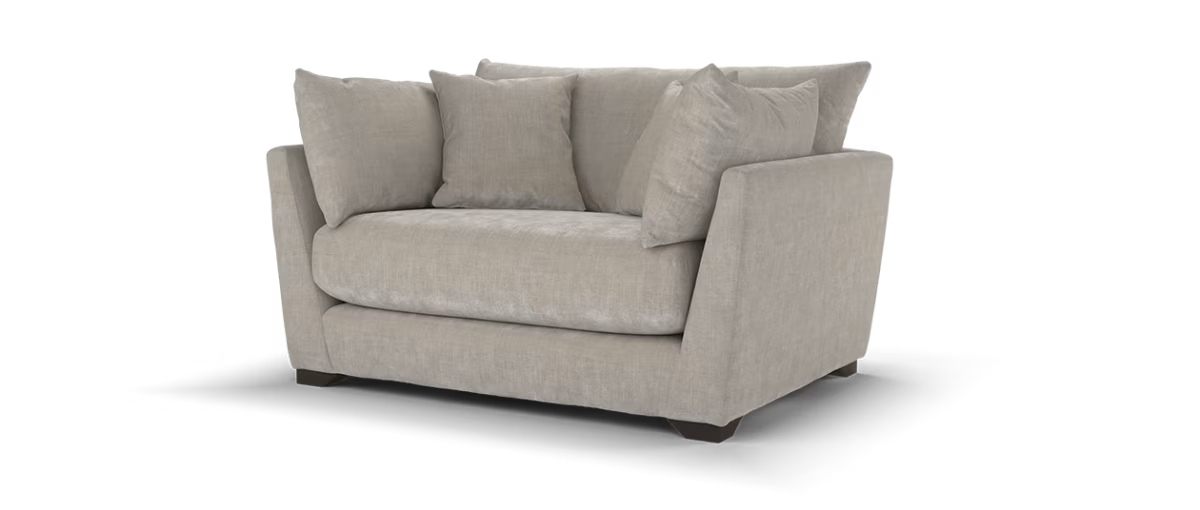 Sofology Tallulah Fabric Loveseat in Soft Chenille Wicker