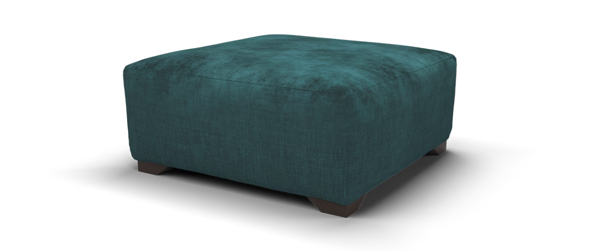 Sofology Tallulah Designer Footstool in Chenille Teal All Over