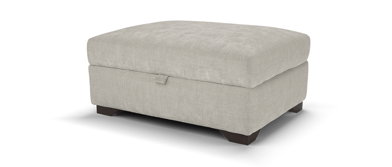 Sofology Tallulah Foot Stool In Soft Chenille Linen All Over