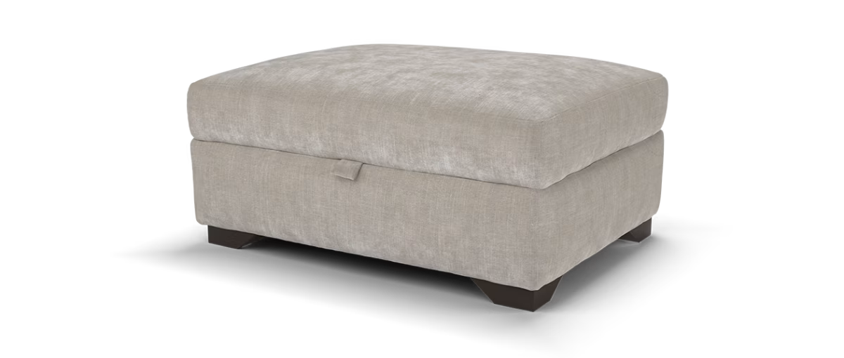 Sofology Tallulah Fabric Storage Footstool in Soft Chenille Wicker