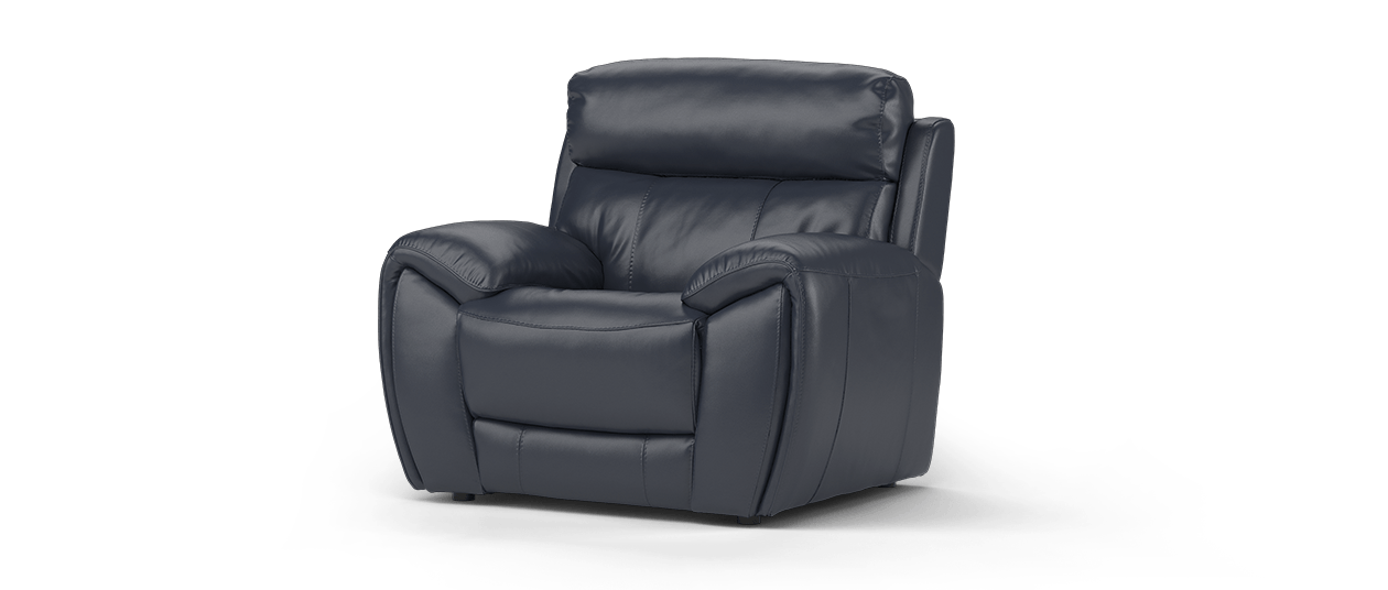 Sofology Radleigh Chair In Trusty Soft Sheen Leather Navy Blue