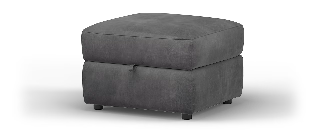 Sofology Radleigh Fabric Storage Footstool in Charcoal