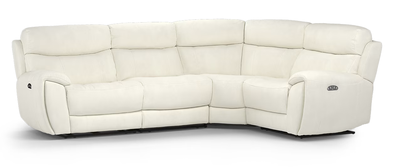 Sofology Radleigh Fabric 2.5 Corner 1.5 Power Recliner/Headrest in Lifestyle Textured Beige