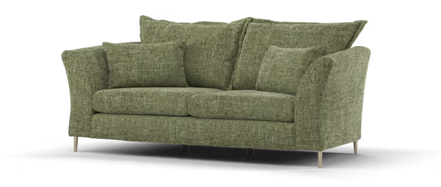 Sofology Scintillate Fabric 3 Seater in Basketweave Chenille Olive