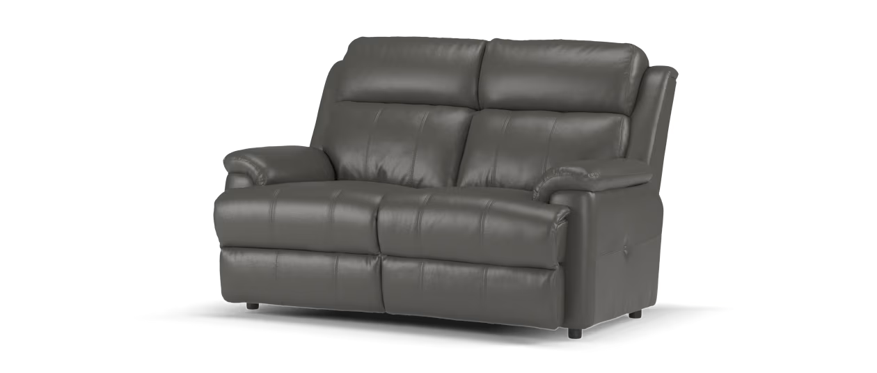 Sofology Gracie Leather 2 Seater in Trusty Sheen Storm