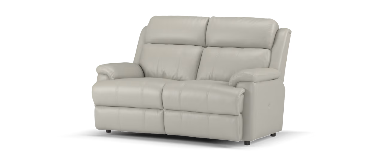Sofology Gracie Leather 2 Seater in Trusty Sheen New Club Grey