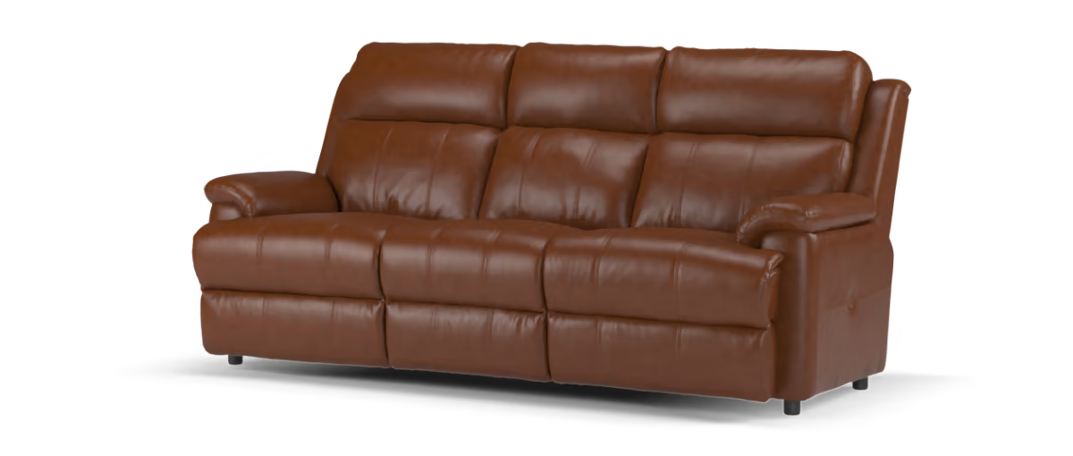 Sofology Gracie Leather 3 Seater in Trusty Sheen Butterscotch