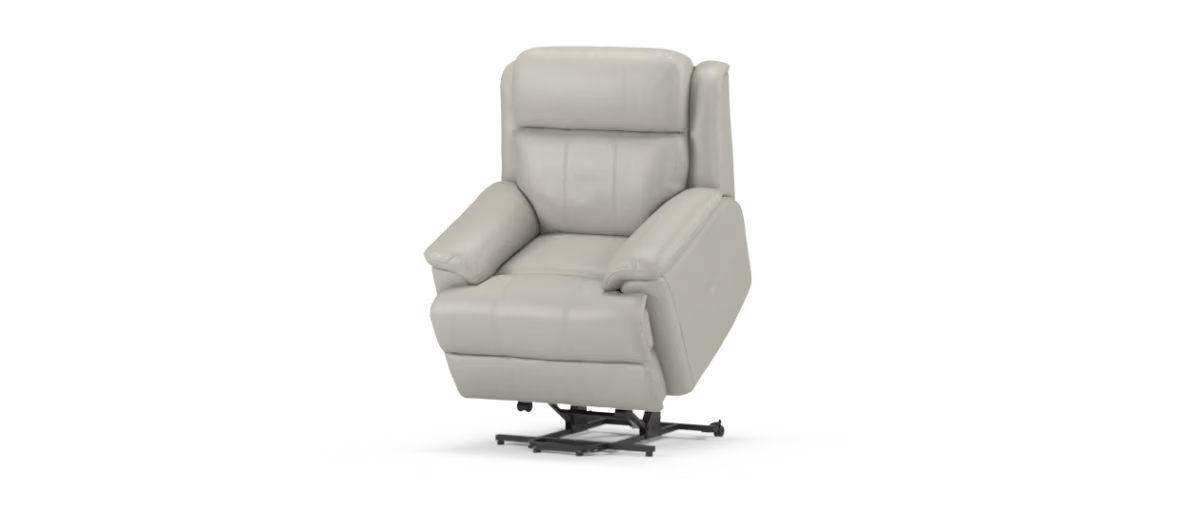 Sofology Gracie Leather Chair Rise & Tilt in Trusty Sheen Lead Grey