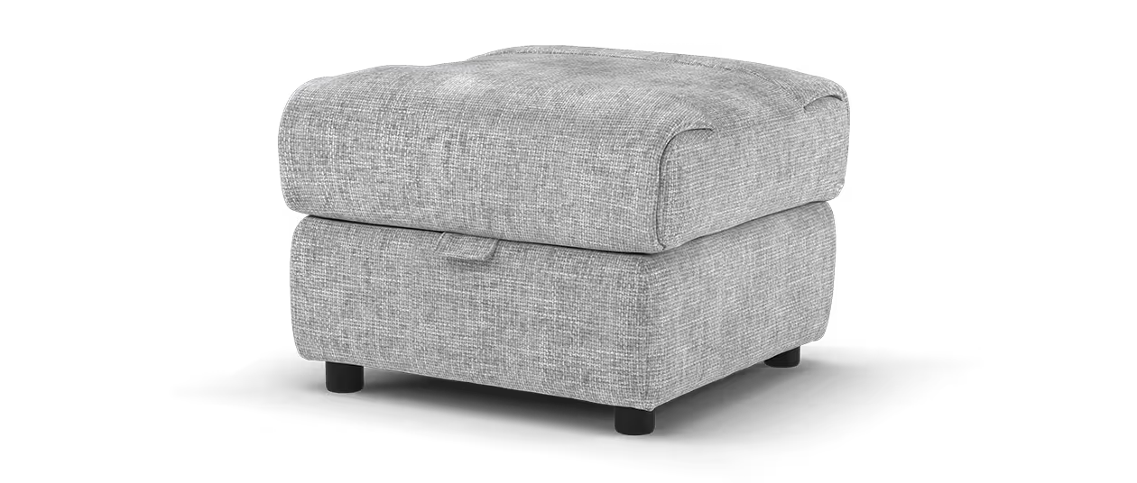 Sofology Gracie Storage Footstool in Hopsack Chenille Dove