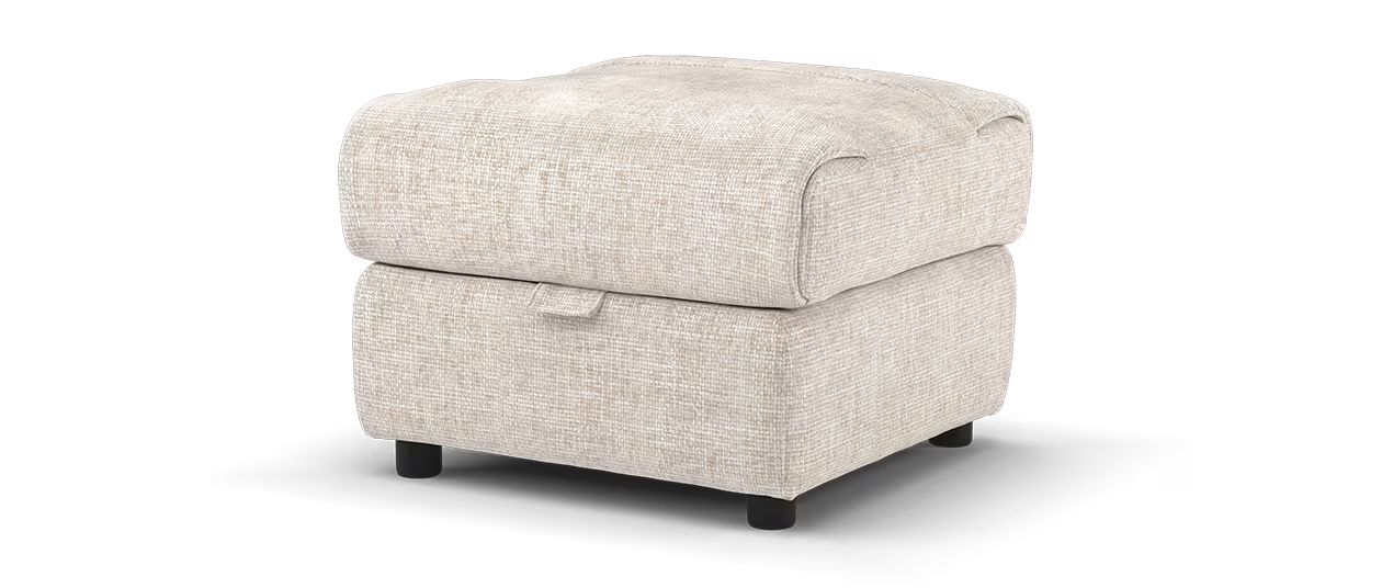 Sofology Gracie Fabric Storage Footstool in Natural