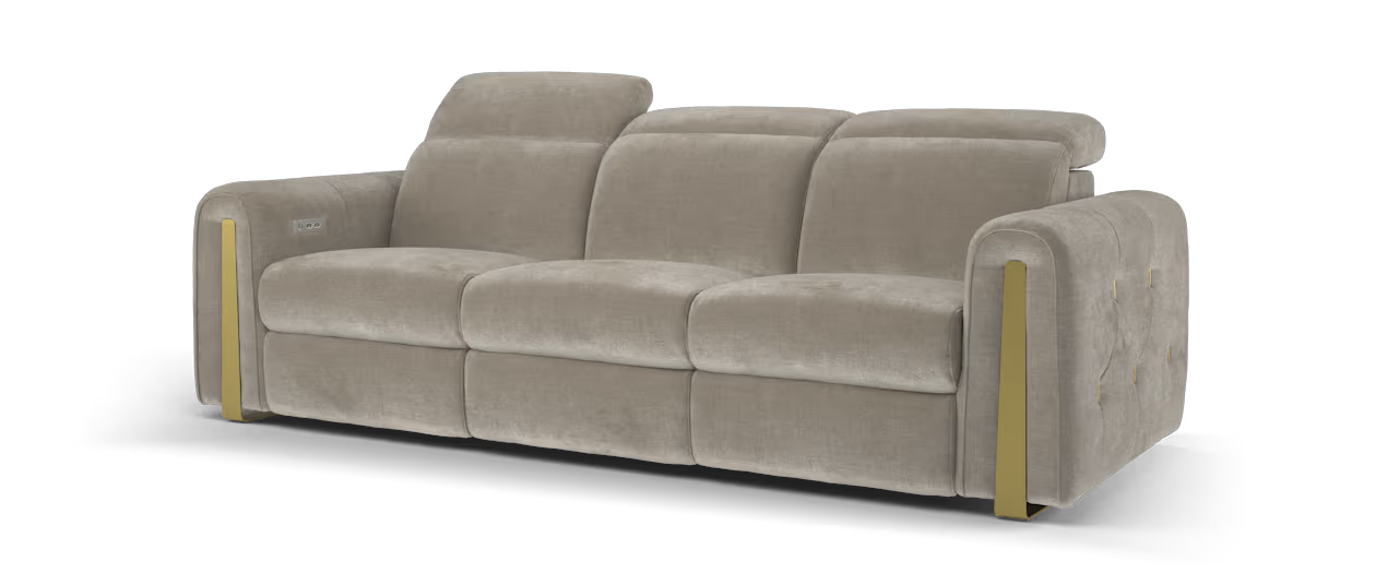 Sofology Kingsbridge Fabric 3 Seater in Relaxed Chenille Nutmeg