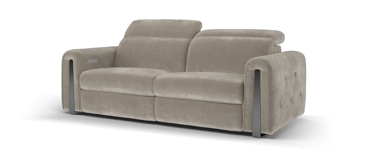 Sofology Kingsbridge 2.5 Seater Reclining Sofa in Chenille Nutmeg