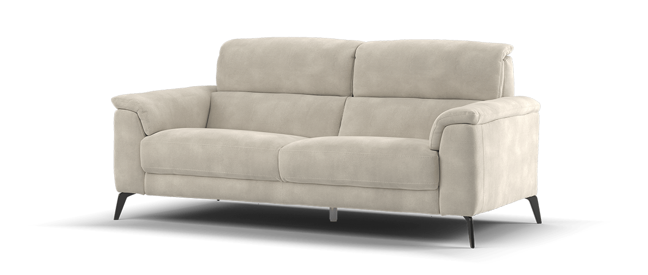 Sofology Illinois Fabric 3 Seater Power Recliner/Headrest in Lifestyle Mottled Fabric Marble