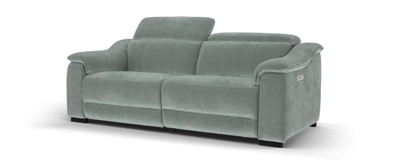 Sofology Carrera Fabric 2.5 Seater Power Recliner/Headrest in Charcoal