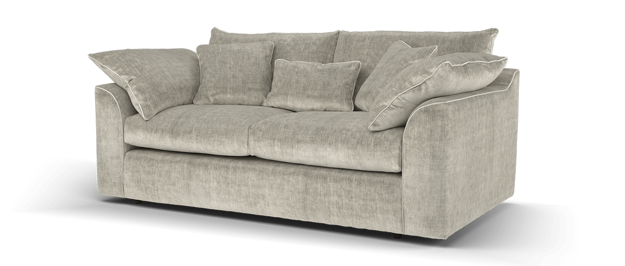 Sofology Georgio Fabric 3 Seater in Extra flex Luxe Chenille Stone Mix