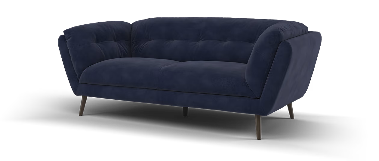 Sofology Hygge Fabric 3 Seater in Lifestyle Mottled Navy Blue