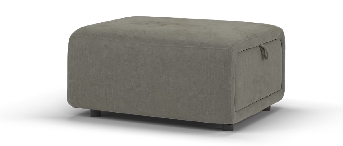 Sofology Premiere Fabric Designer Storage Footstool in Lifestyle Flecked Mocha