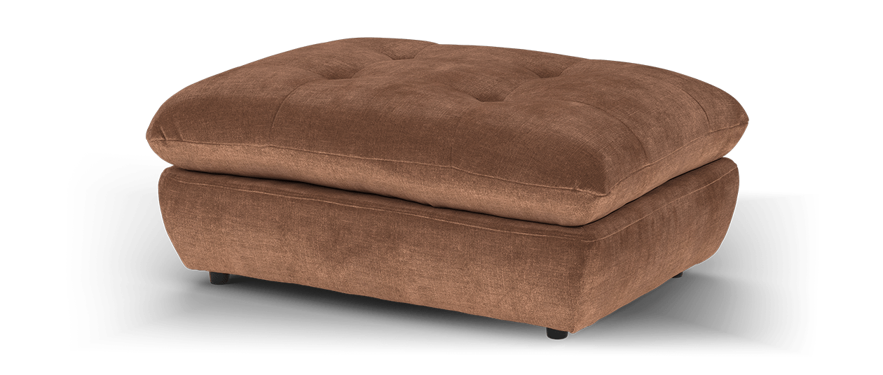 Sofology The Cocoon Designer Footstool in Chenille Burnt Sienna