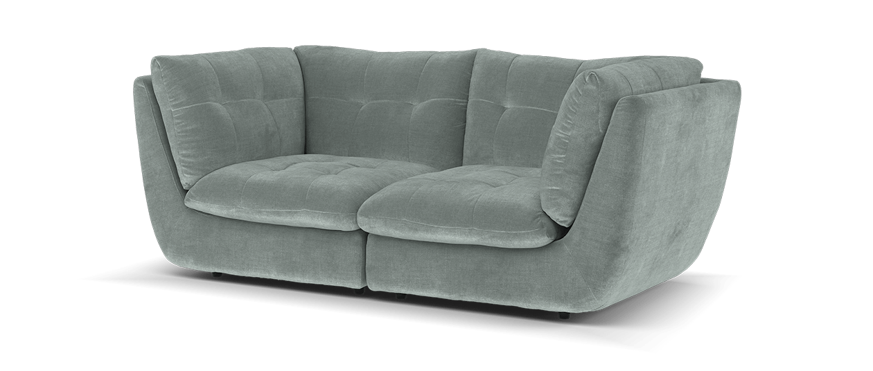 Sofology Cocoon Fabric 3 Seater in Textured Chenille Charcoal