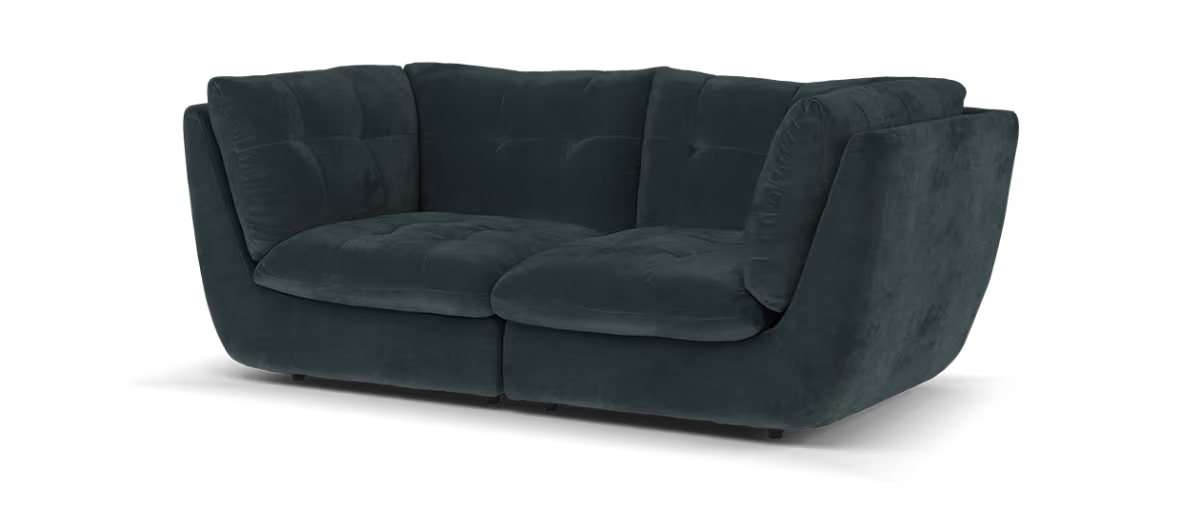 Sofology Cocoon Fabric 3 Seater in Relaxed Chenille Ink
