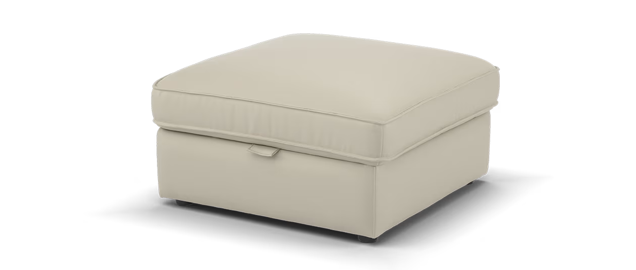 Sofology The Horizon Designer Storage Footstool in Trusty Embossed Leather Stone