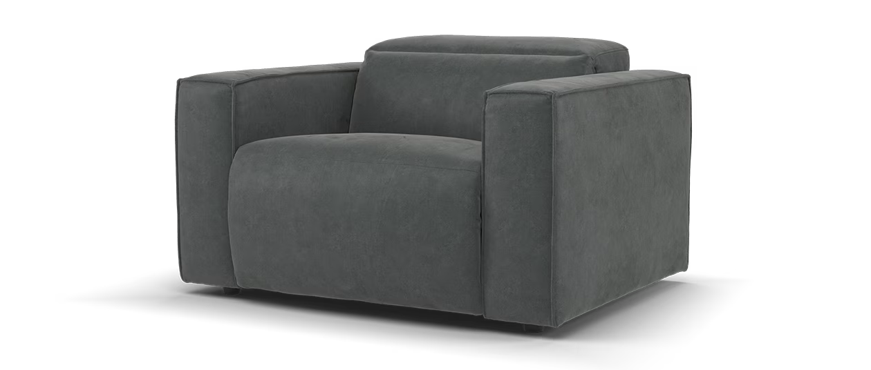 Sofology The Horizon Loveseat in Lifestyle Flecked Fabric Charcoal
